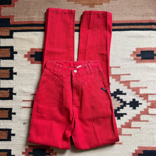 Vintage Red Striped Rockies 23 inch waist for Women