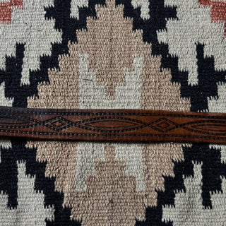 Stitched Western Leather Belt - 40” - 43”