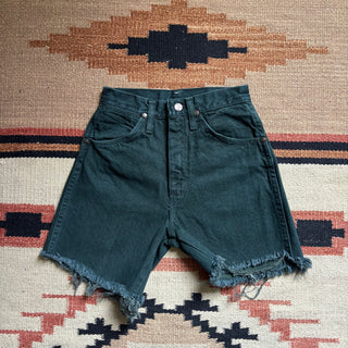 Green Wrangler Cut Off Shorts - 24”