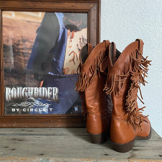 Brown Fringe Cowboy Boots - Women’s 7.5