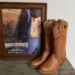 Brown Leather Cowboy Boots - Men’s 8 / Women’s 9.5