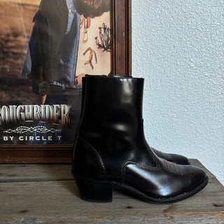 Black Side Zip Cowboy Boots - Men’s 8 / Women’s 9.5