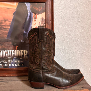 Vintage Olive Green Tony Lama Cowboy Boots, Women’s 9.5