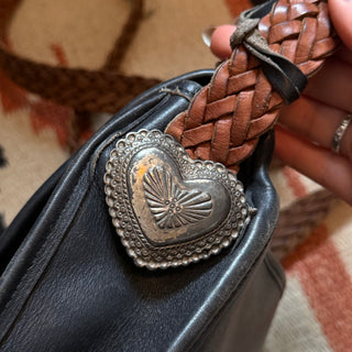 Heart Concho Leather Cowgirl Purse