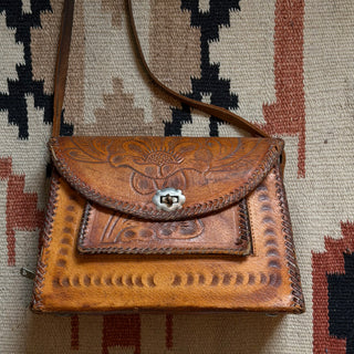 Tooled Leather 1960s Cowgirl Purse