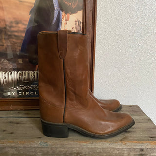 Brown Leather Cowboy Boots - Men’s 11 / Women’s 12.5