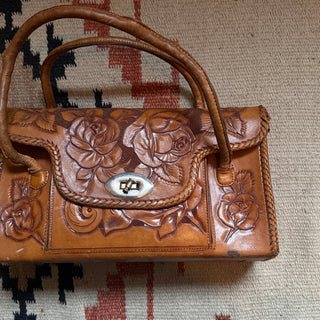 Tooled Leather 1960s Cowgirl Purse