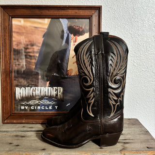 Country Brown & Black Texas Cowboy Boots - Men’s 10 / Women’s 11.5