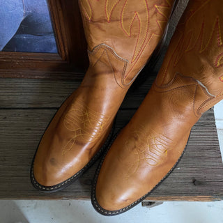 Marbled Leather Cowboy Boots - Women’s 11