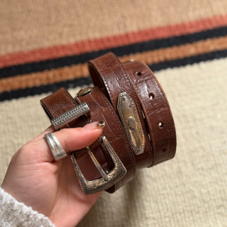 Vintage Brown Western Belt 33 inch, 36 inch waist for Women