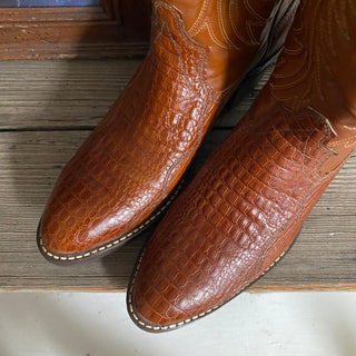 Texas Exotic Pattern Cowboy Boots - Men’s 8.5 / Women’s 10