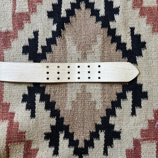 White Leather Belt - 32” - 35”