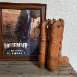 Brown Leather Cowboy Boots - Men’s 8 / Women’s 9.5