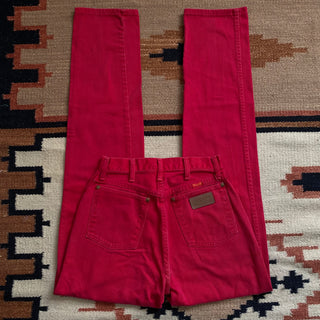 Vintage Redish Pink Wranglers 27 inch waist