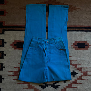 Vintage Bright Blue Rockies 24 inch waist for Women