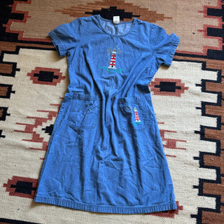 Lighthouse Denim Midi Dress - Small