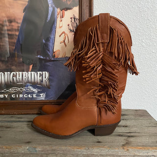 Brown Fringe Cowboy Boots - Women’s 7.5