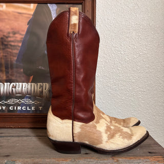 Vintage Panhandle Slim Cowhide Cowboy Boots, Women’s 7.5