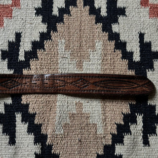 Stitched Western Leather Belt - 40” - 43”