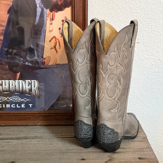 Tall Grey Texas Cowboy Boots - Women’s 7