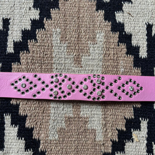 Pink Studded Belt - Sizes 32” - 34”