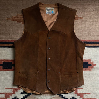 Vintage Pioneer Wear Leather Vest, XL for Women