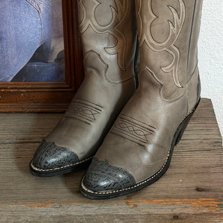 Tall Grey Texas Cowboy Boots - Women’s 7