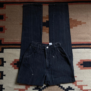 Vintage Black Striped Rockies 24 inch waist for Women
