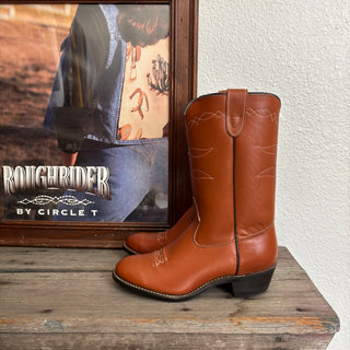 Brown Texas Cowboy Boots - Youth 5.5 / Women’s 7