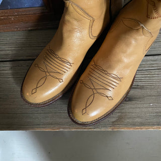 Tan 70s Style Cowboy Boots - Women’s 6