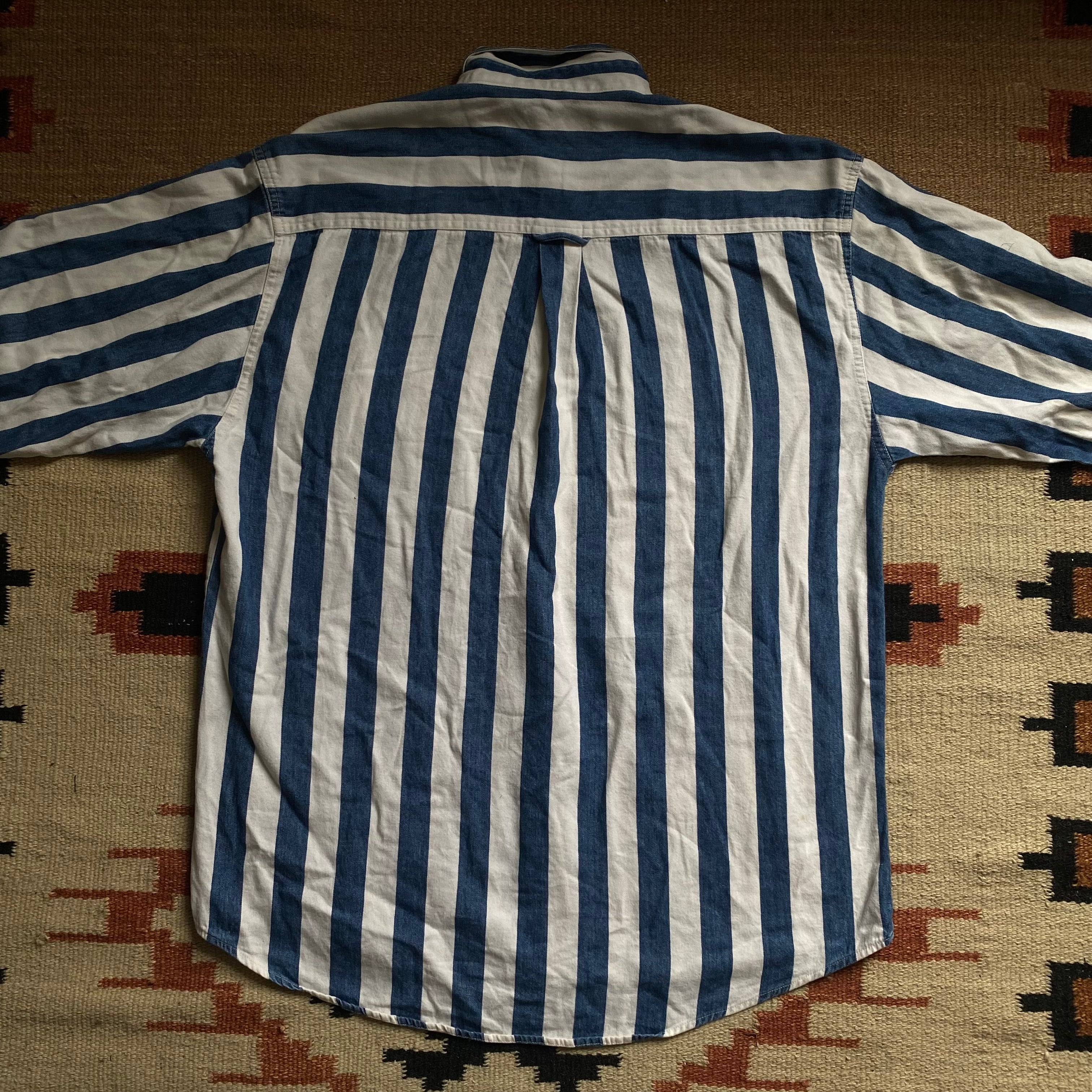 Striped Western Button Up - Medium