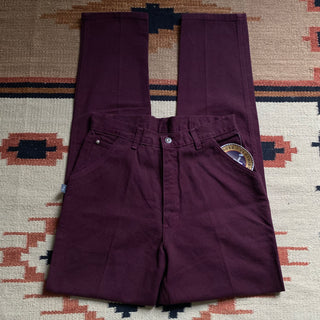 Burgundy Bareback Jeans - 30”