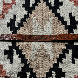 Tooled Leather Belt - 21” - 24”