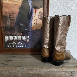Lizard Pattern Cowboy Boots - Women’s 8.5