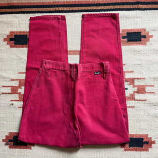 Vintage Pinkish Red Silverlake Wranglers 28 inch waist for Women