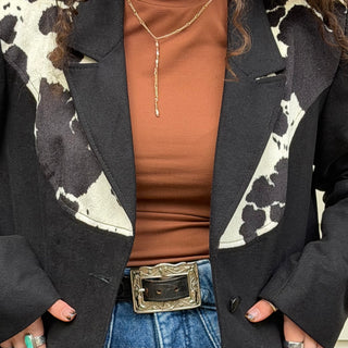 Vintage Cowhide Cowgirl Rare Blazer, Small for Women