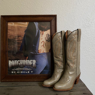 Grey Clouds Cowboy Boots - Women’s 6.5