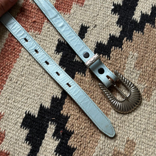 Baby Blue Nocona Concho Belt - 32” - 35”