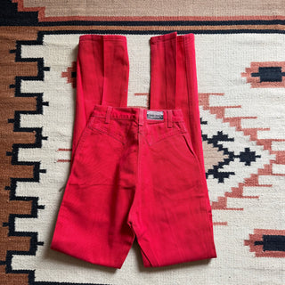 Vintage Red Striped Rockies 23 inch waist for Women