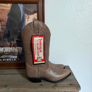 Grey / Brown Texas Cowboy Boots - Women’s 7