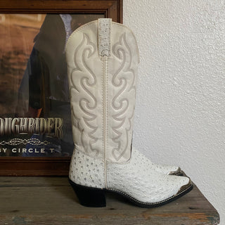 Ostrich Pattern Texas Cowboy Boots - Women’s 7.5