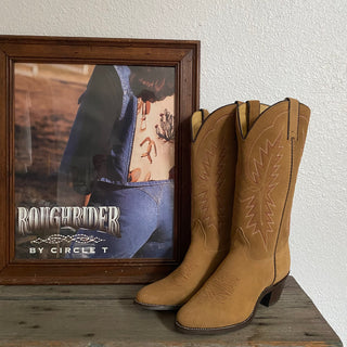 Honey Suede Texas Cowboy Boots - Women’s 6, 6.5, 7 & 7.5