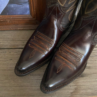 Dark Brown Texas Cowboy Boots - Women’s 6.5