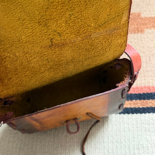 1970s Tooled and Painted Floral Purse