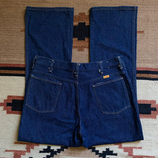 Vintage Navy Blue Rustler Jeans 34 inch waist for Men