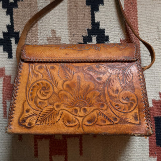 Tooled Leather 1960s Cowgirl Purse