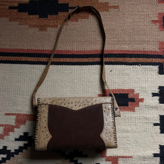 1950s Cowgirl Brown Leather Suede Purse