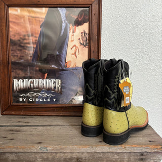 Ostrich Print Cowboy Boots - Youth 6.5 / Women’s 8