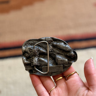Vintage I’d Rather Be Fishing Belt Buckle for Women