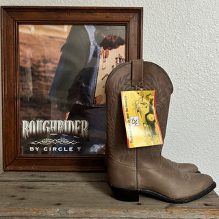 Grey / Brown Texas Cowboy Boots - Women’s 8